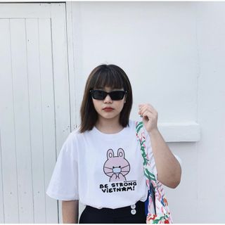 Áo phông nữ form rộng tay lỡ unisex đẹp, áo thun nữ form rộng tay lỡ unisex cotton hàn quốc AT9197T Miucho in hình