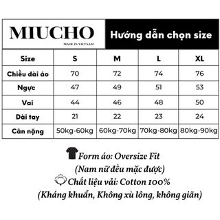 Áo phông nữ form rộng tay lỡ unisex đẹp, áo thun nữ form rộng tay lỡ unisex cotton hàn quốc AT064 Miucho in hình