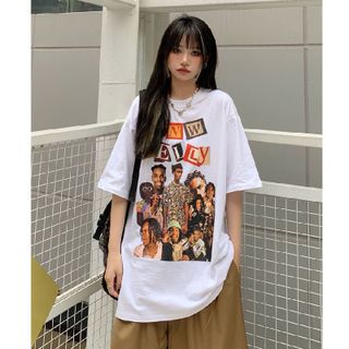 Áo thun YNW Melly form rộng đẹp tay lỡ kiểu hàn quốc, áo phông YNW Melly form rộng vải cotton AT197 Miucho in hoạt tiết