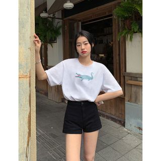 Áo phông nữ form rộng tay lỡ unisex đẹp, áo thun nữ form rộng tay lỡ unisex cotton hàn quốc AT023 Miucho in hình
