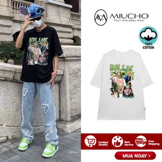 Áo thun Billie Eilish form rộng tay lỡ, áo phông Billie Eilish form rộng vải cotton AT198 Miucho in hoạt tiết
