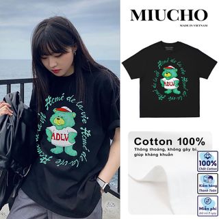 Áo phông adlv form rộng đẹp tay lỡ oversize, áo thun adlv form rộng unisex tay lỡ hàn quốc cotton AT153 Miucho in logo
