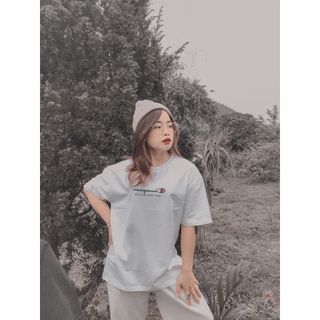 Áo phông nữ form rộng tay lỡ unisex, áo thun nữ form rộng tay lỡ unisex cotton AT084 Miucho in logo