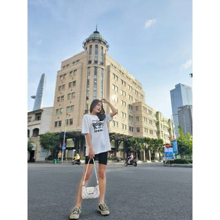 Áo thun form rộng nữ tay lỡ oversize, áo form rộng nữ hàn quốc chất vải cotton AT152 Miucho in hình hoạ tiết