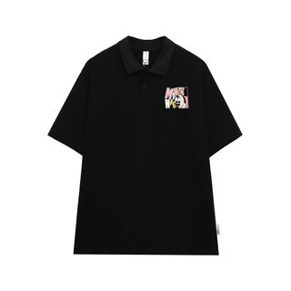 Áo polo nữ form rộng, áo thun polo nữ có cổ đẹp chất cotton form unisex PL037 Miucho in hình họa tiết