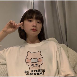 Áo phông nữ form rộng tay lỡ unisex đẹp, áo thun nữ form rộng tay lỡ unisex cotton hàn quốc AT093 Miucho in hình