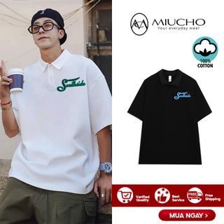 Áo polo nữ form rộng, áo thun polo nữ có cổ đẹp chất cotton form unisex PL017 Miucho basic