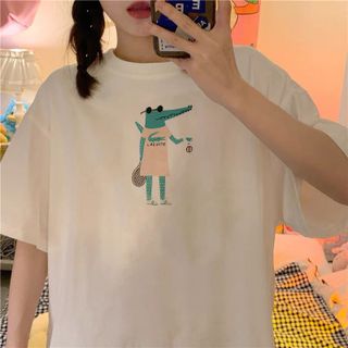 Áo phông nữ form rộng tay lỡ unisex đẹp, áo thun nữ form rộng tay lỡ unisex cotton hàn quốc AT055 Miucho in hình