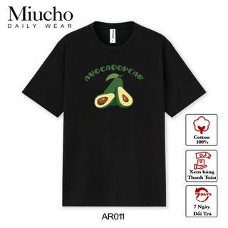 Áo thun nữ cổ tròn chất liệu cotton mềm mại form regular AR011 Miucho in hoạ tiết