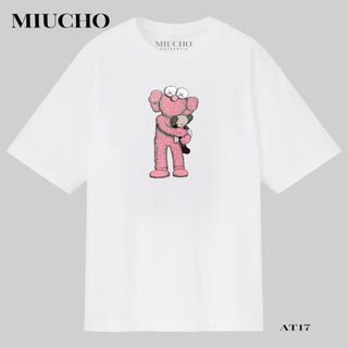Áo phông kaws nữ form rộng tay lỡ unisex, áo thun kaws nữ form rộng tay lỡ unisex cotton AT017 Miucho in logo
