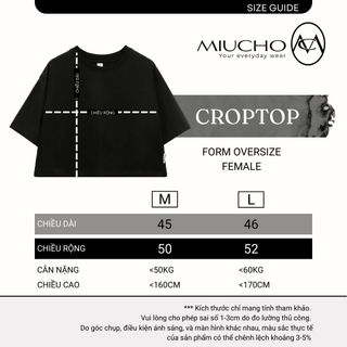 Áo croptop nữ trơn tay ngắn cổ tròn vải thun cotton kiểu hàn quốc CRT01 Miucho in hoạ tiết