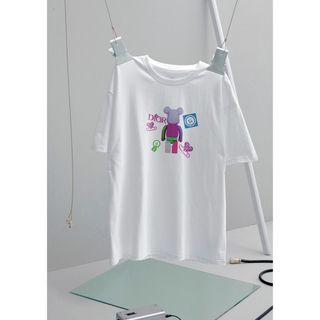 Áo phông bearbrick nữ form rộng tay lỡ unisex, áo thun bearbrick nữ form rộng tay lỡ unisex cotton AT032 Miucho in logo