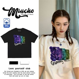 Áo thun Unisex form rộng đẹp tay lỡ kiểu hàn quốc, áo phông Unisex form rộng vải cotton AT196 Miucho in hoạt tiết