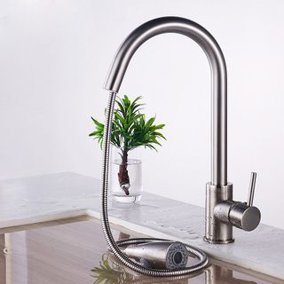 Vòi chậu rửa chén nóng lạnh loại dây rút với 3 màu lựa chọn, mã S03