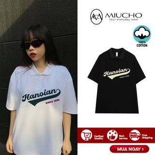 Áo polo nữ form rộng, áo thun polo nữ có cổ đẹp chất cotton form unisex PL010 Miucho basic