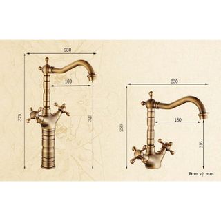 Vòi đồng lavabo nóng lạnh kiểu dáng sang trọng