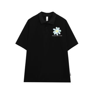 Áo polo nữ form rộng, áo thun polo nữ có cổ đẹp chất cotton form unisex PL014 Miucho in hoạ tiết