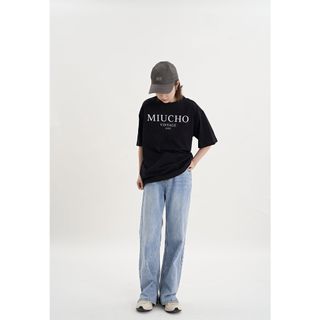Áo thun nữ form rộng đẹp tay lỡ kiểu hàn quốc, áo phông nữ form rộng unisex vải cotton AT204 Miucho basic
