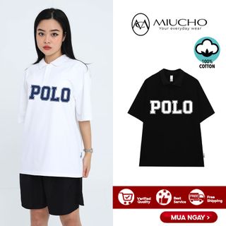 Áo polo nữ form rộng, áo thun polo nữ có cổ đẹp chất cotton form unisex PL008 Miucho basic