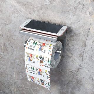 Móc giấy vệ sinh bằng inox sáng bóng, hiện đại, sang trọng