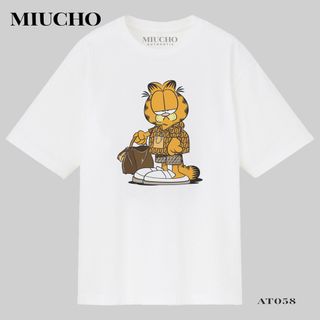 Áo phông nữ form rộng tay lỡ unisex đẹp, áo thun nữ form rộng tay lỡ unisex cotton hàn quốc AT058 Miucho in hình