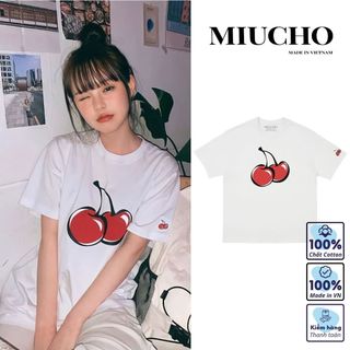 Áo phông nữ form rộng tay lỡ unisex đẹp, áo thun nữ form rộng tay lỡ unisex cotton hàn quốc AT060 Miucho in hình