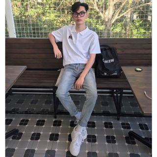 Áo polo nữ form rộng, áo thun polo nữ có cổ đẹp chất cotton form unisex PL006 Miucho in hoạ tiết
