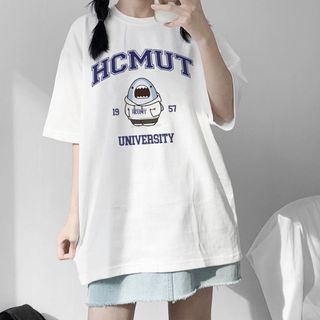 Áo thun nữ form rộng đẹp tay lỡ kiểu hàn quốc, áo phông nữ form rộng unisex vải cotton AT202 Miucho in hoạt tiết