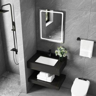 Bộ tủ đá lavabo cao cấp, chất liệu đá chống trầy xước, nhiều màu sắc trắng, đen, xám cùng các kích thước từ 1m trở xuống