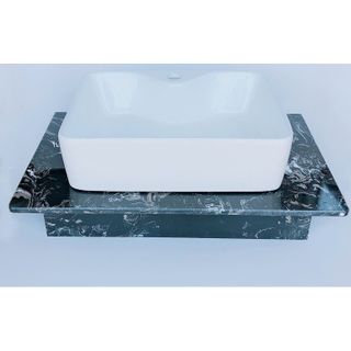 Bàn đá lavabo với 2 màu sắc trắng đen cùng nhiều kích thước để lựa chọn