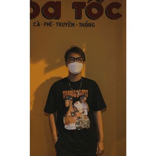 Áo phông travis scott form rộng tay lỡ unisex, áo thun travis scott form rộng tay lỡ unisex cotton AT144 Miucho in logo
