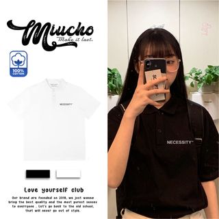 Áo polo nữ form rộng, áo thun polo nữ có cổ đẹp chất cotton form unisex PL002 Miucho basic