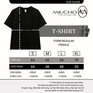 Áo thun trơn nữ cổ tròn chất liệu cotton mềm mại form regular ART01 Miucho basic