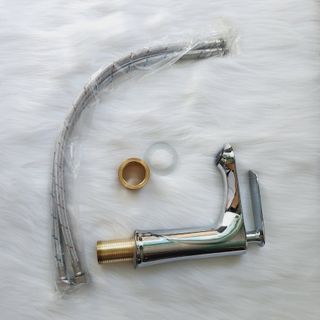 Vòi lavabo nóng lạnh đồng thau mạ crom sáng bóng phù hợp lavabo âm bàn