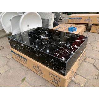 Bàn đá lavabo treo tường hình hộp chữ nhật cao cấp