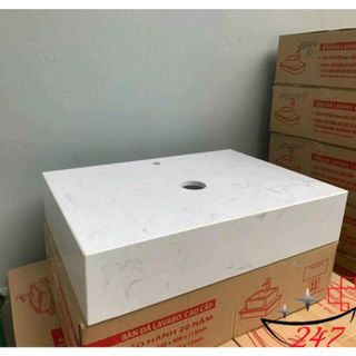 Bàn đá lavabo treo tường hình hộp chữ nhật cao cấp