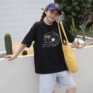 Áo thun nữ form rộng đẹp tay lỡ kiểu hàn quốc, áo phông nữ form rộng unisex vải cotton AT170 Miucho in hoạt tiết