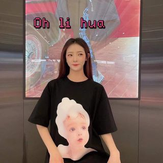 Áo phông adlv nữ form rộng tay lỡ unisex, áo thun adlv nữ form rộng tay lỡ unisex cotton AT156 Miucho in logo