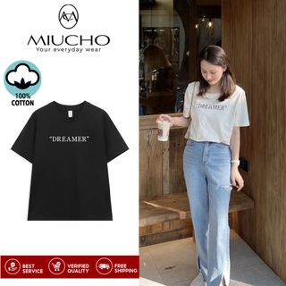 Áo thun nữ cổ tròn chất liệu cotton mềm mại form regular AR034 Miucho basic