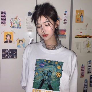 Áo thun Unisex form rộng đẹp tay lỡ kiểu hàn quốc, áo phông Unisex form rộng unisex vải cotton AT188 Miucho in hoạt tiết