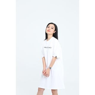 Đầm suông dài tay lỡ, váy suông dáng dài tay vintage nữ cổ tròn chất cotton bigsize DT030 Miucho in name