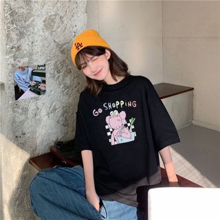 Áo phông nữ form rộng đẹp tay lỡ oversize, áo thun nữ form rộng unisex tay lỡ hàn quốc cotton AT157 Miucho in hoạt tiết