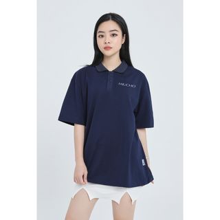 Áo polo nữ form rộng, áo thun polo nữ có cổ đẹp chất cotton form unisex PL041 Miucho in name