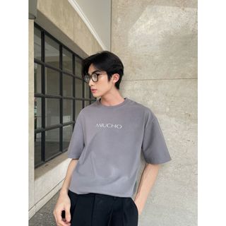 Áo thun nữ form rộng đẹp tay lỡ kiểu hàn quốc, áo phông nữ form rộng unisex vải cotton AT243 Miucho in brand name