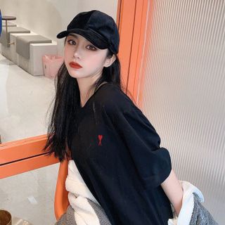 Áo phông nữ form rộng tay lỡ unisex đẹp, áo thun nữ form rộng tay lỡ unisex cotton hàn quốc AT101 Miucho in hình