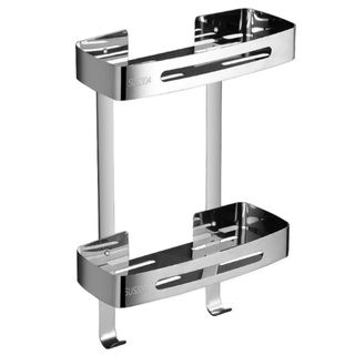 Kệ nhà tắm treo tường dùng đựng mỹ phẩm, xà bống, làm bằng chất liệu inox sus 304 chống oxy hóa, giá tố