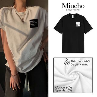 Áo thun nữ cổ tròn chất liệu cotton mềm mại form regular AR008 Miucho basic