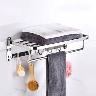 Kệ khăn bằng inox sus 304 màu trắng bóng tinh tế và màu đen sang trọng