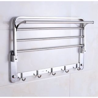 Kệ khăn bằng inox sus 304 màu trắng bóng tinh tế và màu đen sang trọng