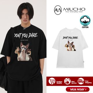 Áo thun nữ form rộng đẹp tay lỡ kiểu hàn quốc, áo phông nữ form rộng unisex vải cotton AT221 Miucho in name